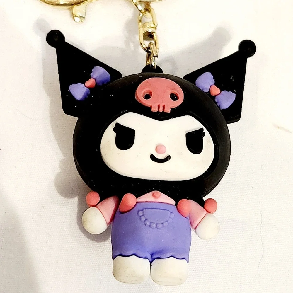 Sanrio‎ Kuromi Keychain and Purple HAPPY Lanyard